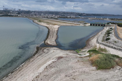 Büyükçekmece Gölü'nden çarpıcı görüntüler