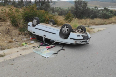 Fren tutmayınca el frenini çekti, takla attı