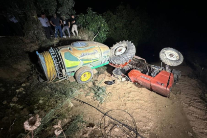 Devrilen traktörün altında kalarak can verdi