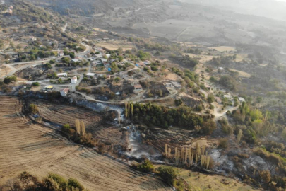 Çanakkale’de orman yangınının 3. gününde yanan alanlar böyle görüntülendi