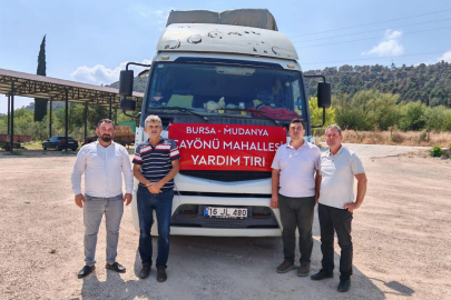 Bursa Mudanya'dan yangınzede Bilecik'e saman yardımı