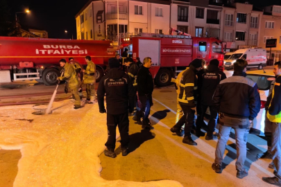 Bursa'da gaz kaçağını çakmakla kontrol etti