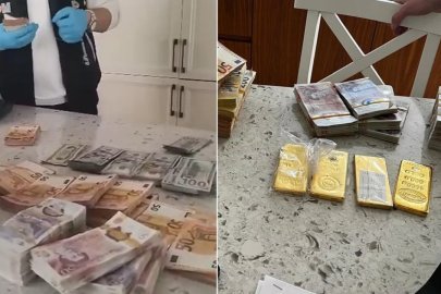 Baskın yapılan evden servet çıktı! Polis makine getirip saydı