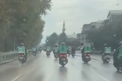 Bursa'da kazada hayatını kaybeden kurye böyle uğurlandı!