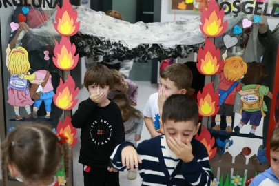 Bursa'da miniklerle gerçeği aratmayan tatbikat!