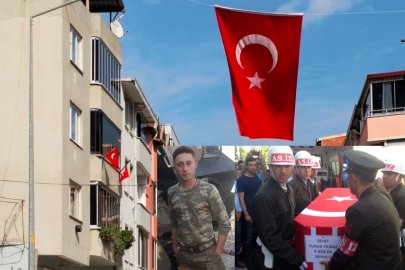 Bursa'da şehidin evi Türk Bayrağı ile donatıldı!