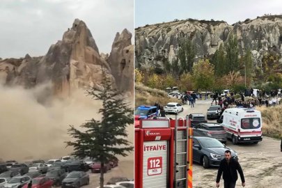 Kapadokya'da facia! Peribacası çöktü ölüler ve yaralılar var...