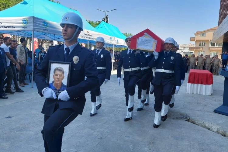 Kazada ölen polis için Tekirdağ’da tören düzenlendi
