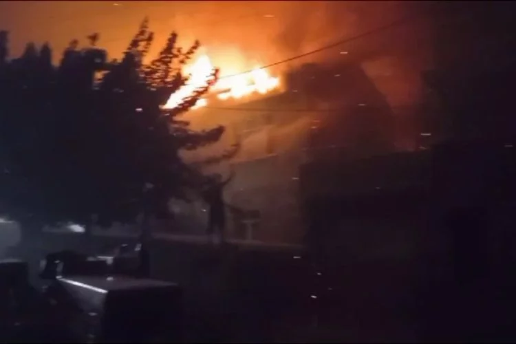 Orman yangını, Ulupınar Köyü'nde evlere sıçradı